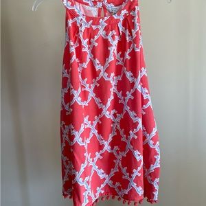 Crown & Ivy coral print top, size XL